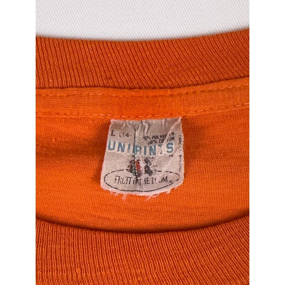 Vintage 1982 Pac-Man T-Shirt Youth Large 14-16 Orange Uniprints Single Stitch - Picture 6 of 15